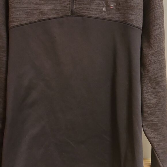 Under Armour Men's Coldgear Black & Gray Fleece Pullover Size 2XL - Picture 3 of 9